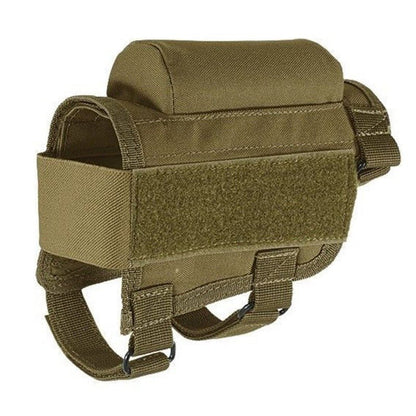 ADJUSTABLE OUTDOOR TACTICAL BUTT STOCK RIFLE CHEEK REST POUCH BULLET HOLDER NYLON RISER PAD AMMO CARTRIDGES BAG - OPTICREV
